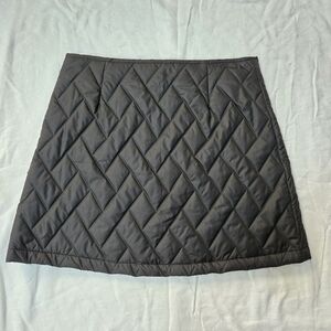 NWOT Steve Madden Black Basketweave Quilted Front Zip Mini Pencil Skirt